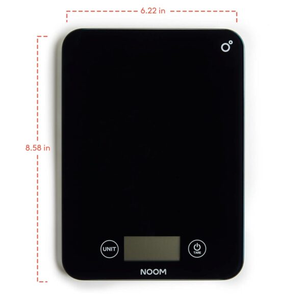 Noom Digital Kitchen Scale: Accurate Precision, LCD Display for Clarity, Stylish Black, Blue, or Off-White. Battery Included for Seamless Operation. (Black) - Image 4