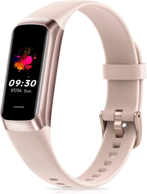 Fitness Tracker with 24/7 Heart Rate, Blood Oxygen Blood Pressure Sleep Monitor, Activity Trackers 5 ATM Waterproof,Step Calorie Counter Pedometer Health Smart Watch for Women Men Pi - Image 2