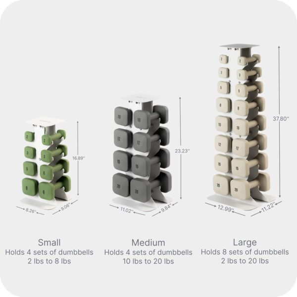 Dumbbell Racks, Space Saving Solution, Sturdy Cast Iron, Home Workout Storage, Heavy Weights Bearing, Home Strength Training - Image 3