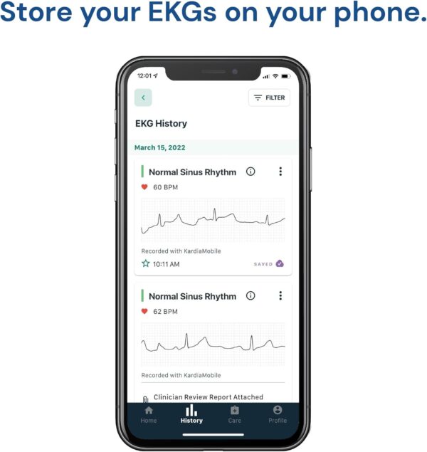 KardiaMobile 1-Lead Personal EKG Monitor – Record at Home – Detects AFib & Irregular Arrhythmias – Easy Results in 30 Seconds – Works w/Most Smartphones - FSA/HSA Eligible - Image 9