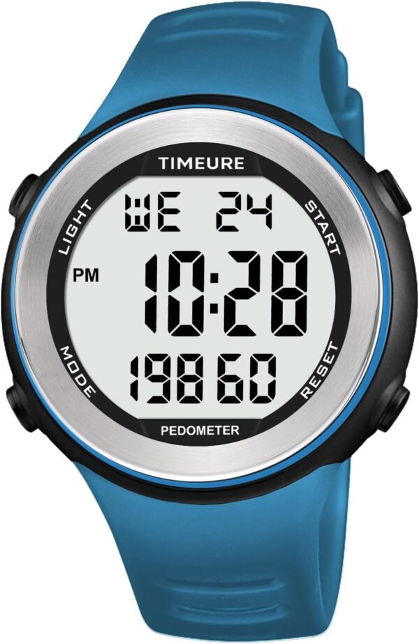 Mens Pedometer Watch for Walking Step Counter Watch No Charging, No App Connection, with EL Backlight. Simple, Practical Choice for Mobile-Free Fitness Enthusiasts TIMEURE-2308 - Image 2