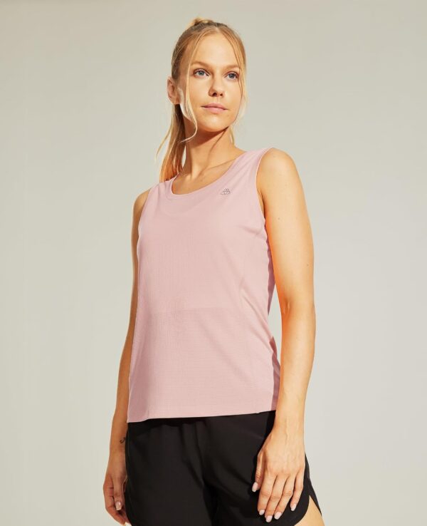 Haimont Women's Workout Tank Tops Mesh Quick Dry Sleeveless Shirts Athletic Shirts for Running Yoga Gym - Image 5