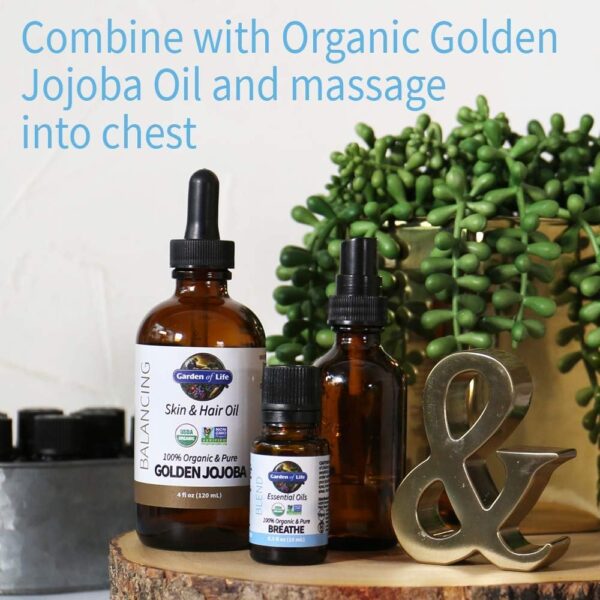 Garden of Life Essential Oils, 100% Organic & Pure Rosemary, Black Spruce & Fir Balsam Essential Oil - Breathe Blend for Diffusers, Home, Skin & Body Care, Clarifying, Clearing, Focusing, 0.5 fl oz - Image 7