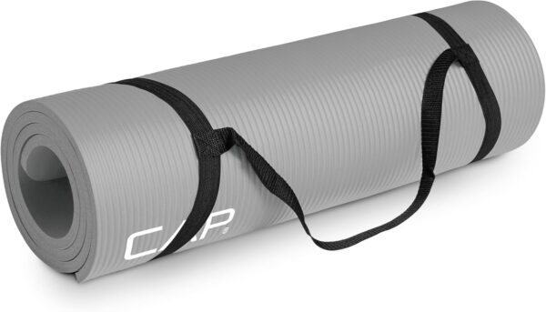 CAP Barbell 1/2-Inch High Density Exercise Yoga Mat with Strap | Multiple Options - Image 2
