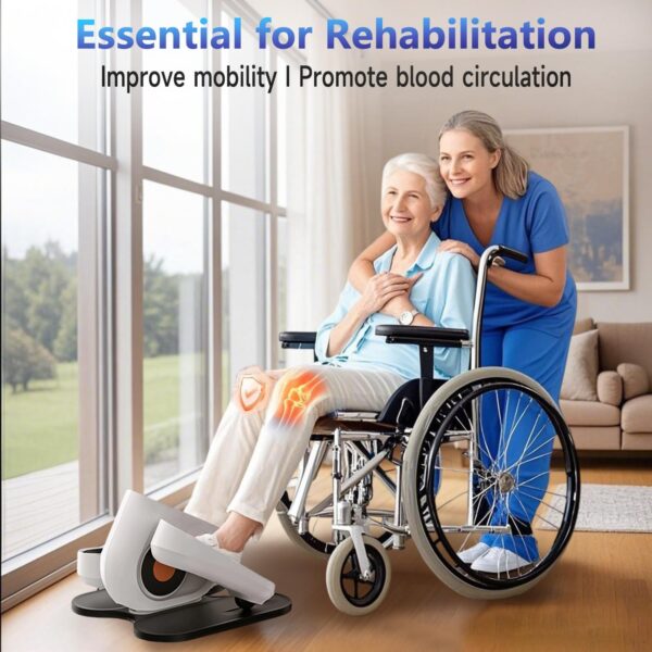 Under Desk Elliptical Machine, Electric Ellipse Leg Exerciser While Sitting for Seniors Adults, Leg Ercise Pro, Leg Exerciser While Sitting, Home Use Seated Ellipse Leg Exerciser - Image 8