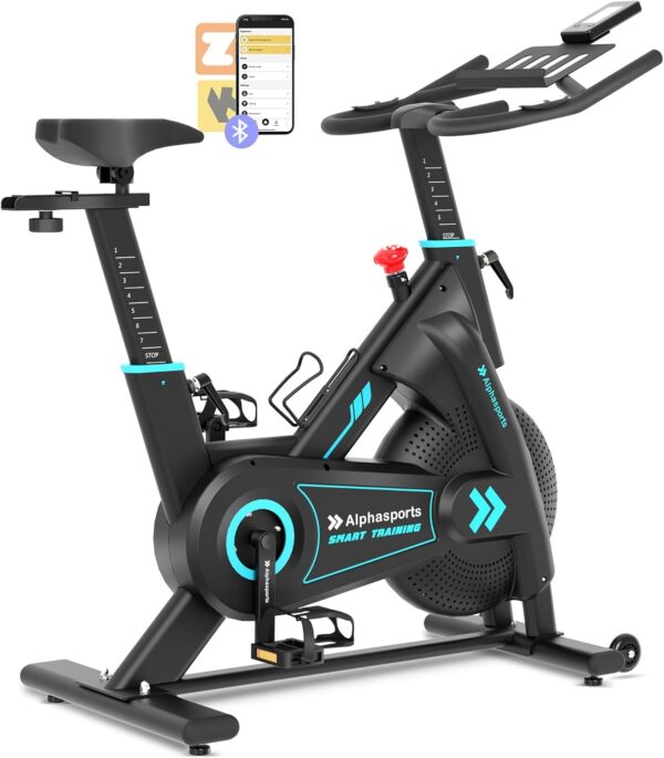 Exercise Bike, LET'S CAMP Brake Pad/Adjustable Magnetic Stationary Bike for Home,Indoor Cycling Bike with Low Noise,Heart Rate Handle and LCD Monitor,Cycle Bike with 350lbs Weight Capacity - Image 2