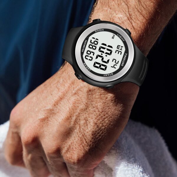 Mens Pedometer Watch for Walking Step Counter Watch No Charging, No App Connection, with EL Backlight. Simple, Practical Choice for Mobile-Free Fitness Enthusiasts TIMEURE-2308 - Image 7