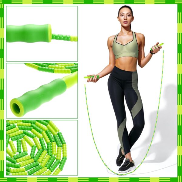 Yunsailing 20 Pack Jump Ropes for Adults Kids, 9.2 Feet Adjustable Length Free Segmented Skipping Rope Bulk Soft Beaded Jumping Ropes for Women Men Exercise Training Workout Weight Loss - Image 6