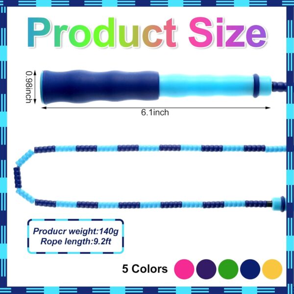 Yunsailing 20 Pack Jump Ropes for Adults Kids, 9.2 Feet Adjustable Length Free Segmented Skipping Rope Bulk Soft Beaded Jumping Ropes for Women Men Exercise Training Workout Weight Loss - Image 3