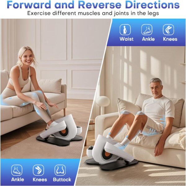 Under Desk Elliptical Machine, Electric Ellipse Leg Exerciser While Sitting for Seniors Adults, Leg Ercise Pro, Leg Exerciser While Sitting, Home Use Seated Ellipse Leg Exerciser - Image 7