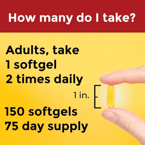 Nature Made Triple Omega 3 6 9 Supplements, Flaxseed, Safflower & Olive Oils, Fish Free Omega 3 Fatty Acid Supplement, 150 Softgels, 75 Day Supply - Image 7