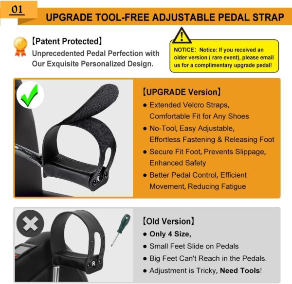 Under Desk Bike Pedal Exerciser, Portable Mini Exercise Bike with LCD Display for Home/Office, Desk Cycle for Leg/Arm with Handle, Leg Exerciser While Sitting for Seniors - Image 3