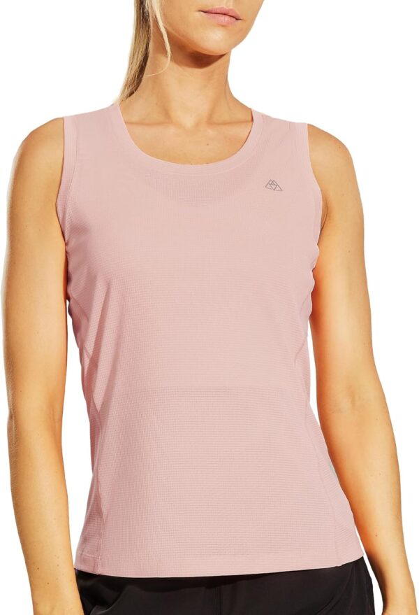 Haimont Women's Workout Tank Tops Mesh Quick Dry Sleeveless Shirts Athletic Shirts for Running Yoga Gym - Image 2