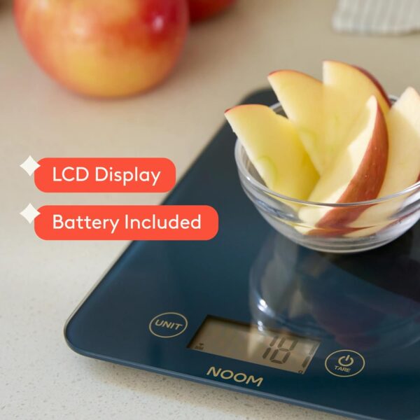 Noom Digital Kitchen Scale: Accurate Precision, LCD Display for Clarity, Stylish Black, Blue, or Off-White. Battery Included for Seamless Operation. (Black) - Image 7