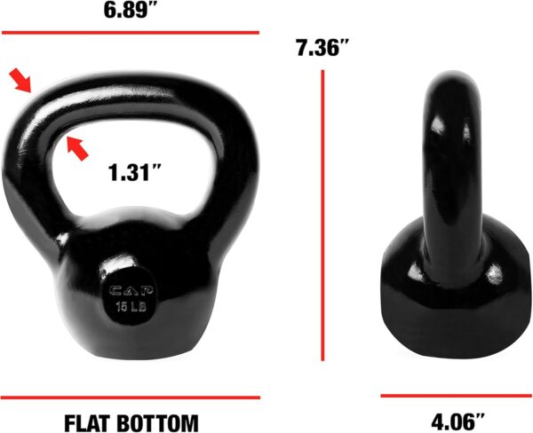 Cap Barbell Enamel Coated Cast Iron Kettlebell - Image 5