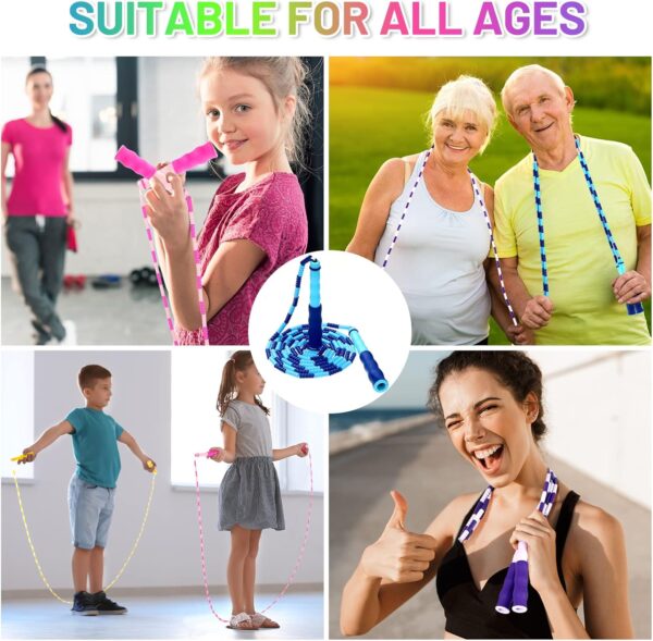 Yunsailing 20 Pack Jump Ropes for Adults Kids, 9.2 Feet Adjustable Length Free Segmented Skipping Rope Bulk Soft Beaded Jumping Ropes for Women Men Exercise Training Workout Weight Loss - Image 7