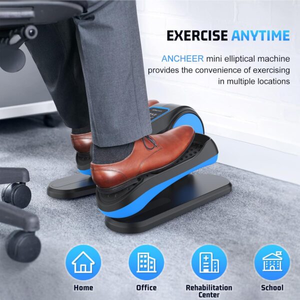 ANCHEER Under Desk Elliptical, Electric Leg Exerciser While Sitting for Seniors, Fully Assembled Motorized Ellipse Leg Exerciser Seated Elliptical Machine with 12 Adjustable Speeds - Image 7