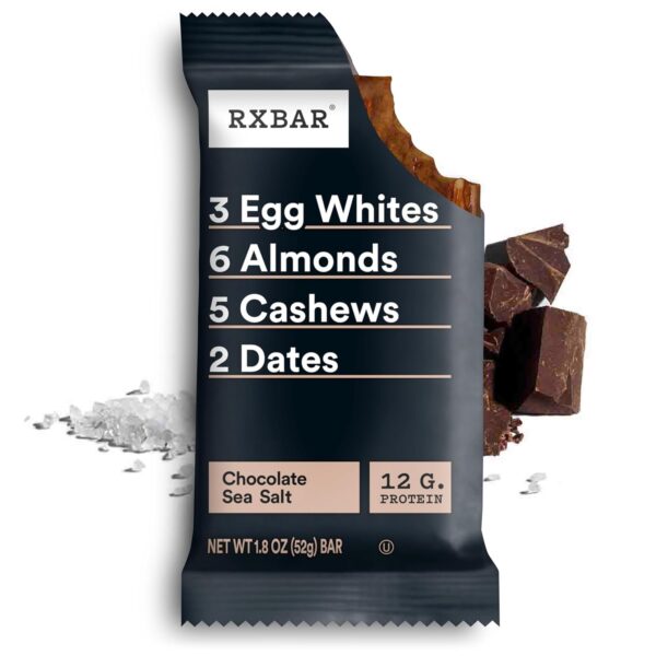 RXBAR Protein Bars, Protein Snack, Snack Bars, Chocolate Sea Salt, 22oz Box (12 Bars) - Image 8