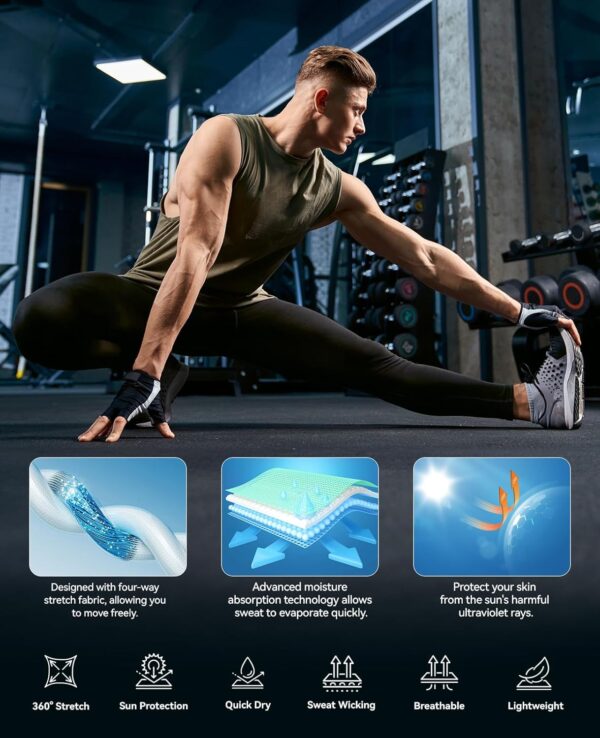 Niksa 1/3 Pack Men's Compression Pants, Performance Athletic Sports Leggings Gym Tights for Running Yoga Workout Sports - Image 6
