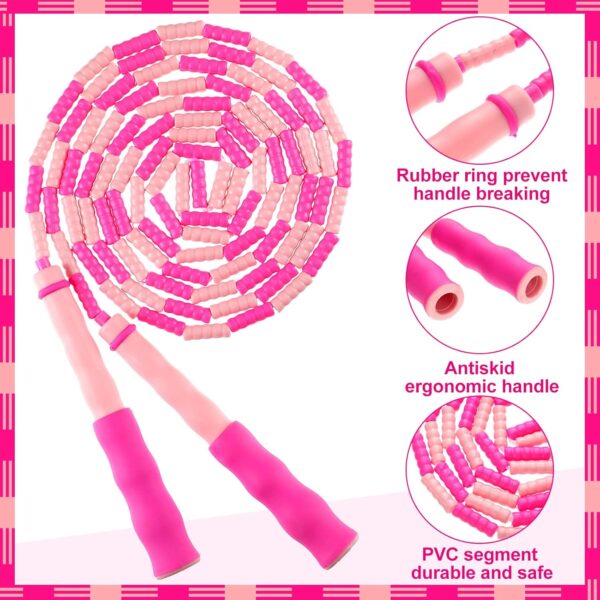 Yunsailing 20 Pack Jump Ropes for Adults Kids, 9.2 Feet Adjustable Length Free Segmented Skipping Rope Bulk Soft Beaded Jumping Ropes for Women Men Exercise Training Workout Weight Loss - Image 4