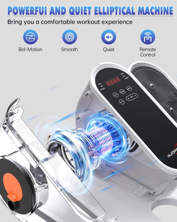 Under Desk Elliptical Machine, Electric Ellipse Leg Exerciser While Sitting for Seniors Adults, Leg Ercise Pro, Leg Exerciser While Sitting, Home Use Seated Ellipse Leg Exerciser - Image 3