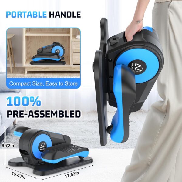 ANCHEER Under Desk Elliptical, Electric Leg Exerciser While Sitting for Seniors, Fully Assembled Motorized Ellipse Leg Exerciser Seated Elliptical Machine with 12 Adjustable Speeds - Image 9