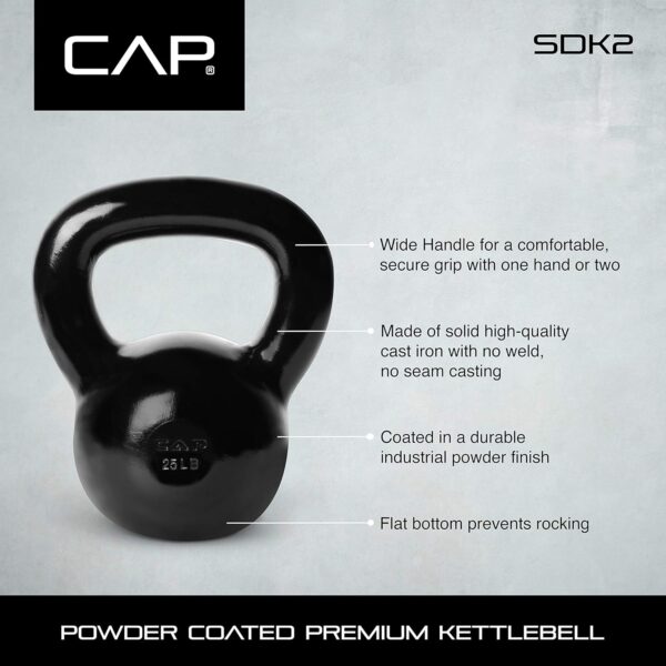 Cap Barbell Enamel Coated Cast Iron Kettlebell - Image 7