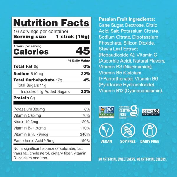 Liquid I.V.® Hydration Multiplier - Passion Fruit | Electrolyte Powder Drink Mix | 1 Pack (16 Servings) - Image 6