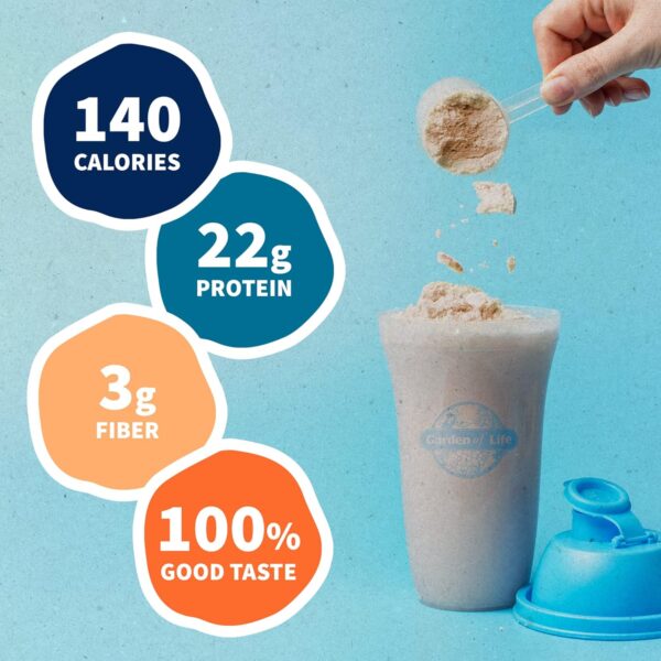Organic Vegan Vanilla Chai Protein Powder, Garden of Life 22g Plant Based Protein & BCAAs, Organic Protein Powder with Probiotics & Enzymes, Non-GMO, Gluten-Free Lactose Free 1.2 LB - Image 4