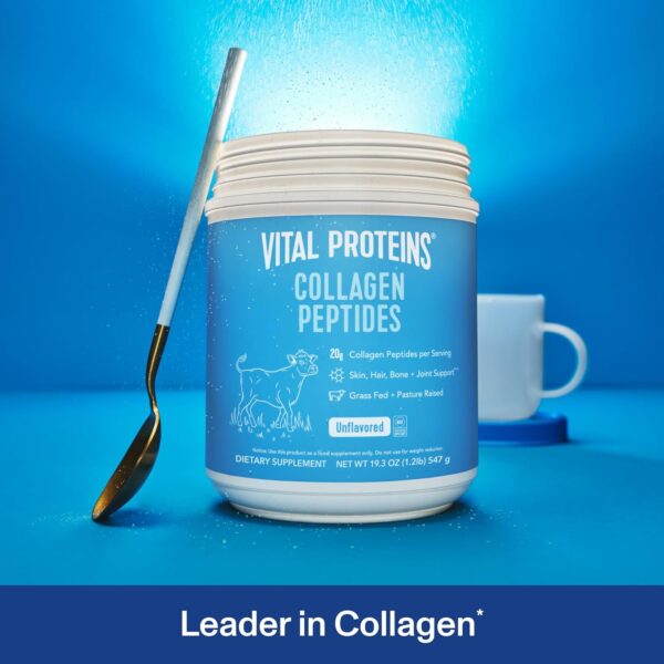 Vital Proteins Collagen Peptides Powder - Grass Fed Collagen Peptides for Hair, Nail, Skin, Bone & Joint Health, Unflavored, 27 Servings - Image 3