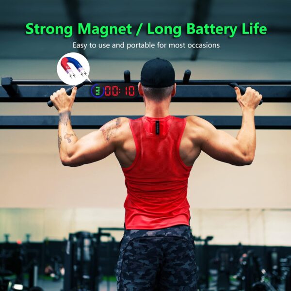 Portable Gym Timer for Home Gym Interval Timer for Workout with Time Progress Bar/Rounds, Workout Clock for Boxing HIIT Tabata Emom Fitness Rechargeable Battery Powered… - Image 6
