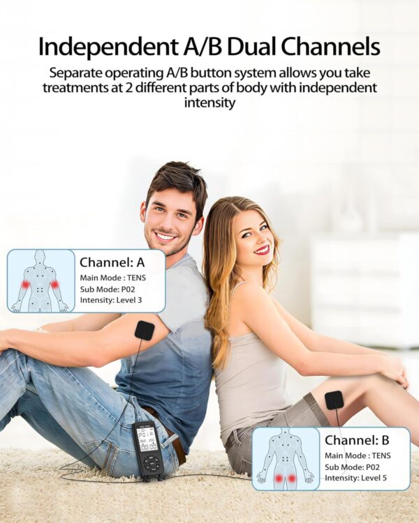TENS Unit Muscle Stimulator for Pain Relief Therapy, 22 Modes EMS TENS Machine, Electronic Muscle Relaxer for Shoulder Pain Relief, Back Pain, Shoulder Neck Pain Relief - Image 6