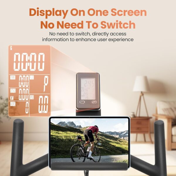 Exercise Bike, LET'S CAMP Brake Pad/Adjustable Magnetic Stationary Bike for Home,Indoor Cycling Bike with Low Noise,Heart Rate Handle and LCD Monitor,Cycle Bike with 350lbs Weight Capacity - Image 8