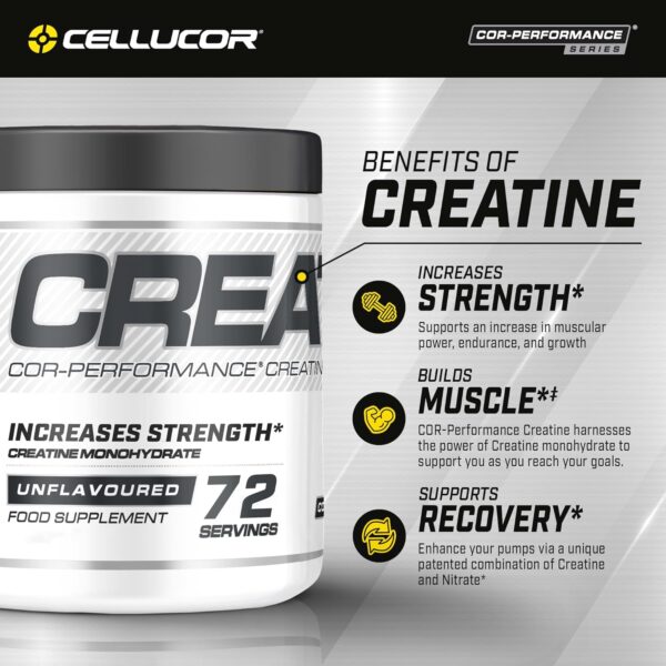 Cellucor Cor-Performance Creatine Monohydrate for Strength and Muscle Growth, 72 Servings - Image 3