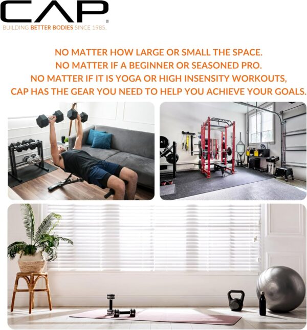 CAP Barbell 1/2-Inch High Density Exercise Yoga Mat with Strap | Multiple Options - Image 8
