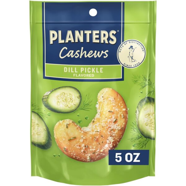 PLANTERS Cashews Dill Pickle - Trail Mix Snack Packs - Snacks with Dill Pickle, Snack Pack, Party Trail Mix, 5 Oz Bag, Pack of 1 - Image 2