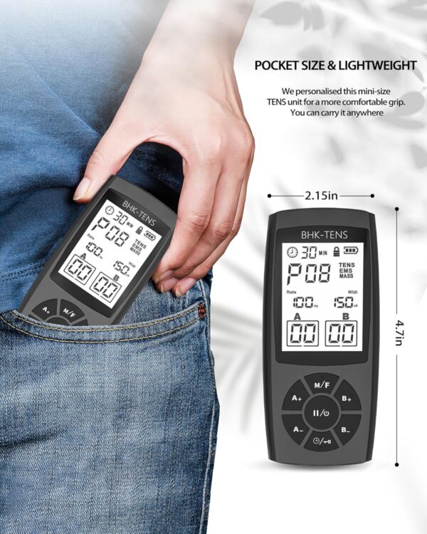 TENS Unit Muscle Stimulator for Pain Relief Therapy, 22 Modes EMS TENS Machine, Electronic Muscle Relaxer for Shoulder Pain Relief, Back Pain, Shoulder Neck Pain Relief - Image 7