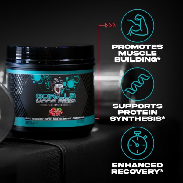 Gorilla Mind Essential Amino Acids to Support Muscle Building, Enhanced Recovery, and Protein Synthesis,Use Before, During, or After Your Workout, 453 Grams (Jungle Juice) - Image 4