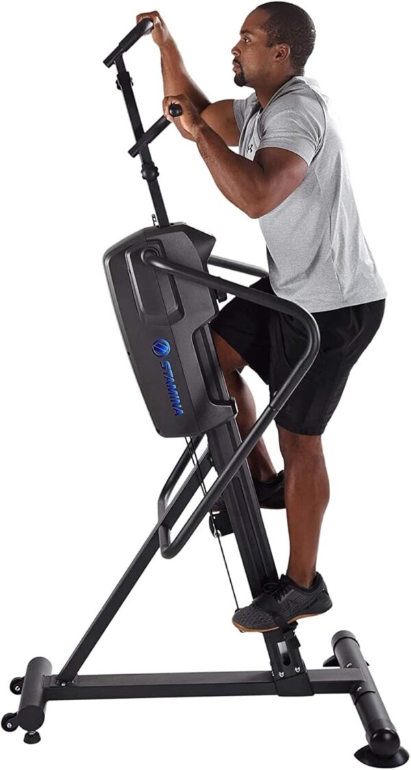 Stamina Products Cardio Climber Home Workout Fitness Exercise Machine with Smart Coaching, LCD Monitor, And Wheels for Easy Storage - Image 8
