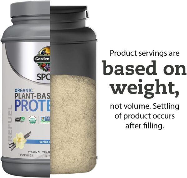 Garden of Life Organic Vegan Protein Powder with Probiotics, BCAAs, NSF Certified, Gluten Free & Sport, Non GMO, Sport Protein Powder, 19 Servings, Vanilla - Image 5