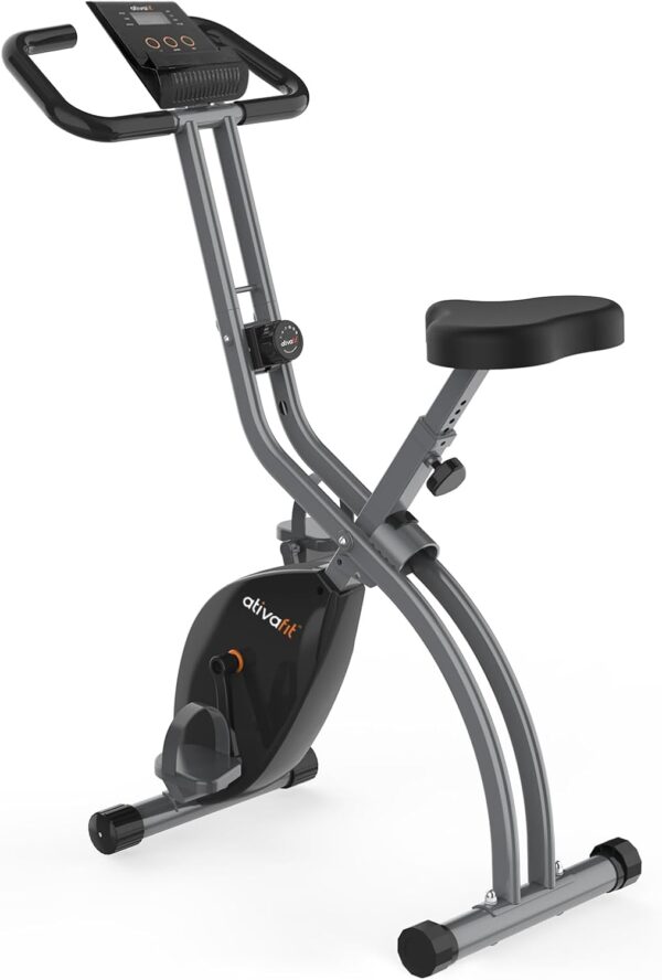 ATIVAFIT Exercise Bike Foldable Fitness Indoor Cycling Bike Magnetic 3 in 1 Upright Recumbent Exercise Bike with Resistance Bands for Home Workout - Image 2