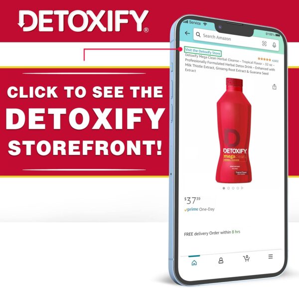 Detoxify – Ready Clean Herbal Cleanse – Grape– 16 oz – Formulated Herbal Detox Drink – Milk Thistle Seed Extract & Burdock Root Extract – Plus Sticker - Image 6