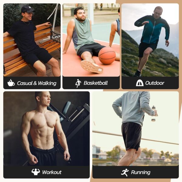 3 Pack Gym Basketball Mens Shorts - Quick Dry Black Workout Athletic Shorts with Pockets for Casual Running (S-6XL) - Image 6