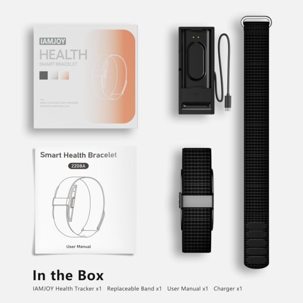 IAMJOY Smart Health Wristband, Wearable Activity & Fitness Tracker for Multi-Sport Mode, All-Day Automatic Continuous Monitoring of Health Data, Improve Sleep, Stress & Wellness, with Free App, Black - Image 8