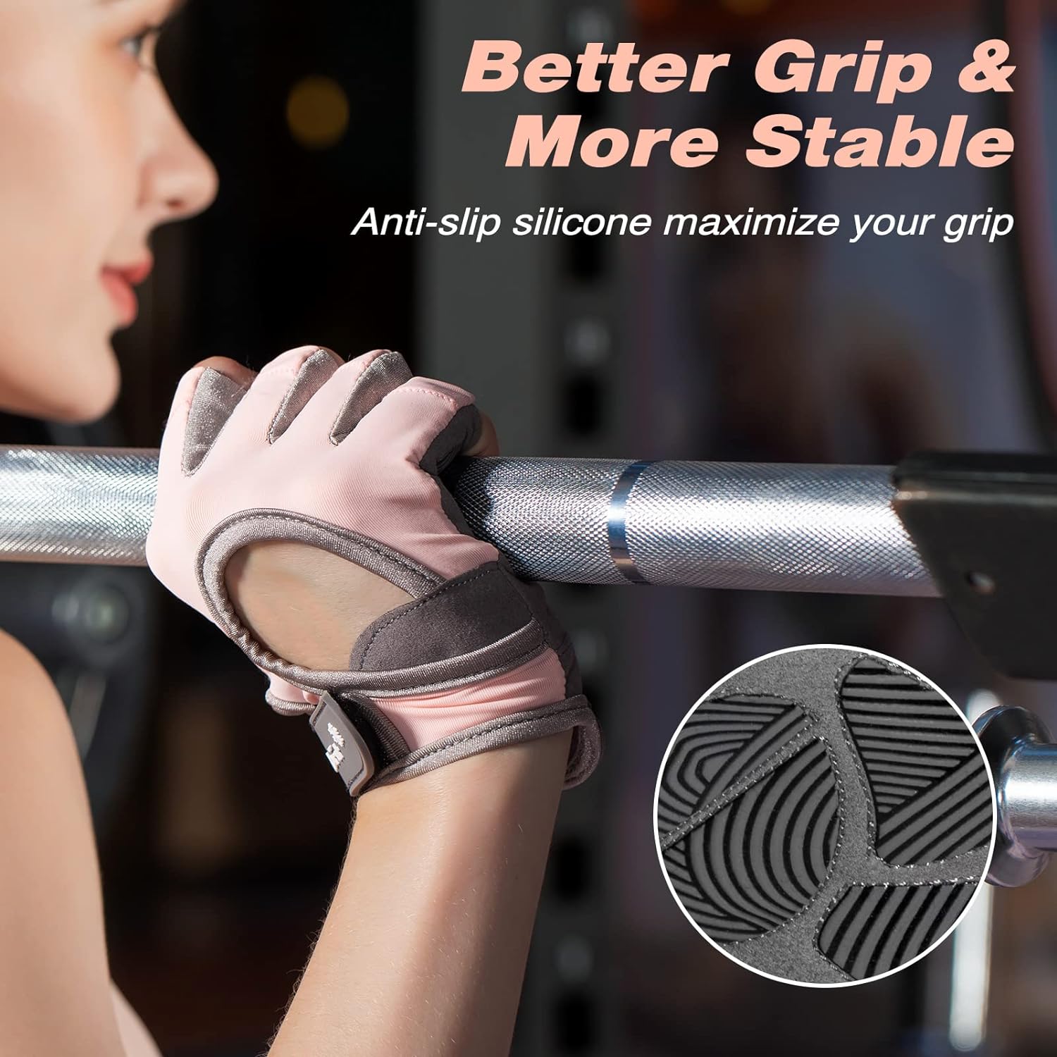 Workout Gloves for Women Men, Lightweight Weight Lifting Glove Breathable Fingerless Gym Gloves, Exercise, Fitness, Training, Cycling - Image 4