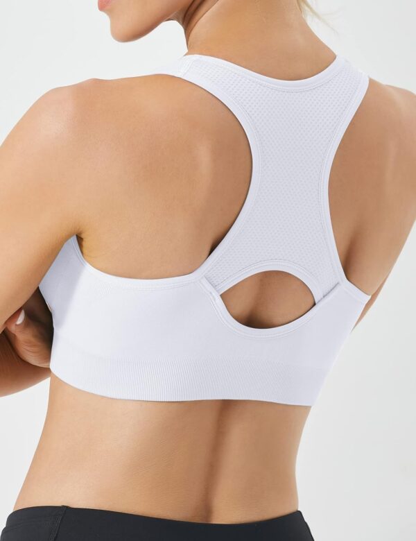 FITTIN Racerback Sports Bras for Women - Padded Seamless Support Bra for Yoga Gym Workout Fitness - Image 4