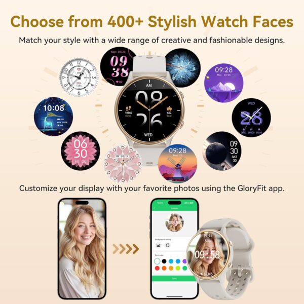 Smart Watches for Women, Fitness Tracker with Heart Rate & SpO2 Monitor, IP67 Waterproof Activity Tracker for Men & Women, Smart Watch for Android Phones and iPhone Compatible (Gray) - Image 5