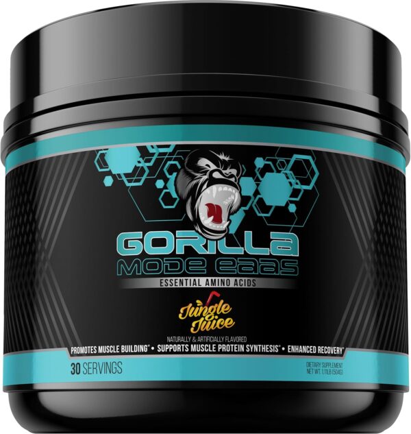 Gorilla Mind Essential Amino Acids to Support Muscle Building, Enhanced Recovery, and Protein Synthesis,Use Before, During, or After Your Workout, 453 Grams (Jungle Juice) - Image 2