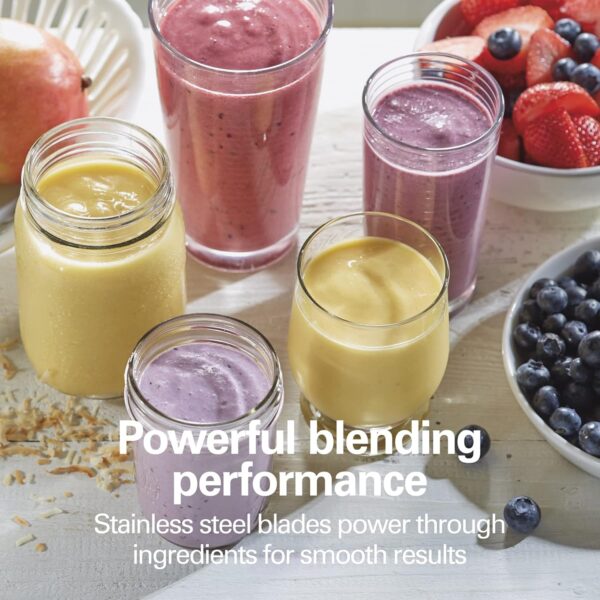 Hamilton Beach Portable Blender for Shakes and Smoothies with 14 Oz BPA Free Travel Cup and Lid, Durable Stainless Steel Blades for Powerful Blending Performance, Raspberry (51131) - Image 4