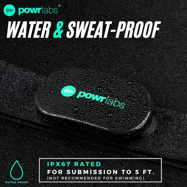 Powr Labs Bluetooth and ANT+ Heart Rate Monitor Chest Strap - Compatible with Polar, Garmin, Peloton, Wahoo - Image 4